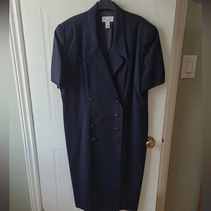 SELINA Vintage Virgin Wool Blend Blazer Dress